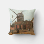 ヴィンセント・ヴァン・ゴッホ - ミューラン・ド・ラ・ギャレット、風車 クッション (正面)