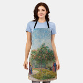 ヴィンセント・ヴァン・ゴッホ – モンマルテのガーデンと恋人 エプロン (着用した状態)