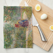 ヴィンセント・ヴァン・ゴッホ – モンマルテのガーデンと恋人 キッチンタオル (四つ折り)