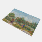 ヴィンセント・ヴァン・ゴッホ - モンマルトの庭の恋人たち ドアマット (アングル)