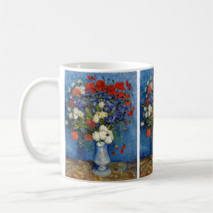 ヴィンセント・ヴァン・ゴッホ - ヤナギとヒナギクとケシの花の壺 コーヒーマグカップ