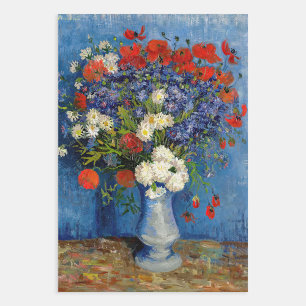 ヴィンセント・ヴァン・ゴッホ - ヤナギとヒナギクとケシの花の壺 ラッピングペーパーシート