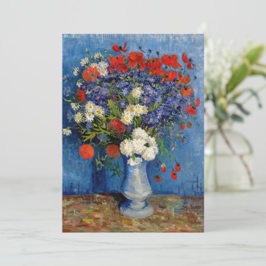 ヴィンセント・ヴァン・ゴッホ - ヤナギハハコとケシの花の壺 招待状 (スタンド正面)