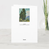 ヴィンセント・ヴァン・ゴッホ - ヤナギ カード (裏面)