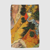 ヴィンセント・ヴァン・ゴッホ – ランドスケープ、ハウス、フローマン ゴルフタオル (正面)