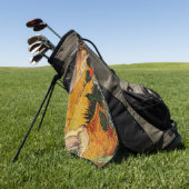 ヴィンセント・ヴァン・ゴッホ – ランドスケープ、ハウス、フローマン ゴルフタオル (グリーン)