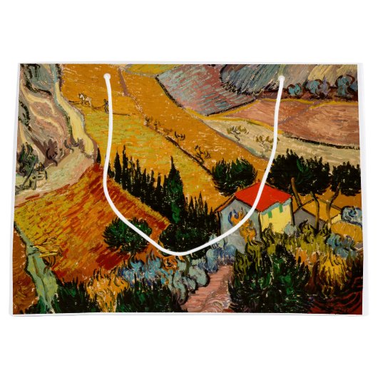 ヴィンセント・ヴァン・ゴッホ – ランドスケープ、ハウス、フローマン ラージペーパーバッグ (正面)