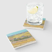 ヴィンセント・ヴァン・ゴッホ - ラ・クラウの収穫 ストーンコースター (横)