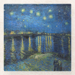 ヴィンセント・ヴァン・ゴッホ - ラ・ローヌの星月夜 ガラスコースター