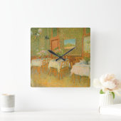 ヴィンセント・ヴァン・ゴッホ – レストランのインテリア スクエア壁時計 (ホーム)