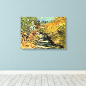 ヴィンセント・ヴァン・ゴッホ・ロードSaint-Remy，女性姿 キャンバスプリント (インサイチュ (ウッドフロア))