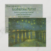 ヴィンセント・ヴァン・ゴッホ - ローヌ川の星月夜 招待状 (正面/裏面)