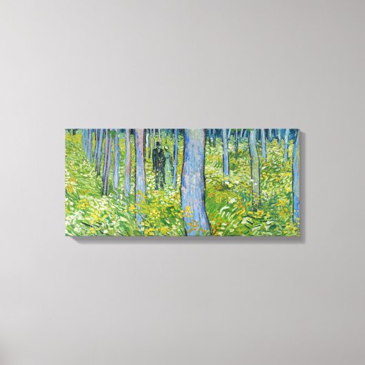 ヴィンセント・ヴァン・ゴッホ - 二人の人物のある下草 キャンバスプリント (正面)