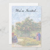 ヴィンセント・ヴァン・ゴッホ - 公園のデート中のカップル 招待状 (正面/裏面)