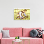 ヴィンセント・ヴァン・ゴッホ - 刈り取る少年 キャンバスプリント (インサイチュ (リビング))