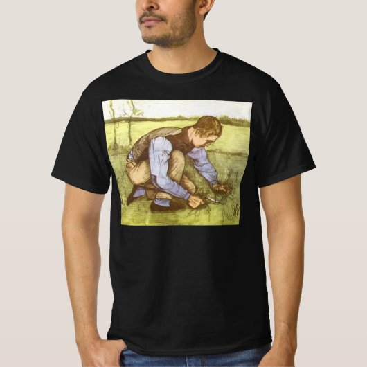 ヴィンセント・ヴァン・ゴッホ - 刈り取る少年 Tシャツ (正面)