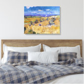 ヴィンセント・ヴァン・ゴッホ - 収穫者と麦の束 キャンバスプリント (インサイチュ (寝室))