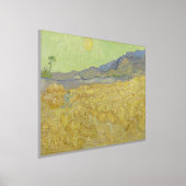 ヴィンセント・ヴァン・ゴッホ、収穫者と麦畑 箔ポスター (レイダウン)