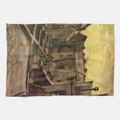 ヴィンセント・ヴァン・ゴッホ、古い家の裏庭、アントワープ キッチンタオル (横)