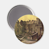 ヴィンセント・ヴァン・ゴッホ、古い家の裏庭、アントワープ マグネット (正面/裏面)