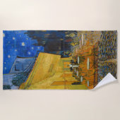 ヴィンセント・ヴァン・ゴッホ - 夜のカフェ・テラス ビーチタオル (正面)