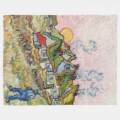 ヴィンセント・ヴァン・ゴッホ - 家と人物 フリースブランケット (正面(横))