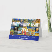 ヴィンセント・ヴァン・ゴッホ - 新年おめでとうパッチワーク シーズンカード (正面)