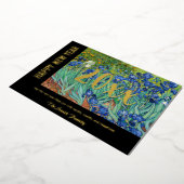 ヴィンセント・ヴァン・ゴッホ - 新年快乐 / アイリス 箔シーズンカード (回転した状態)