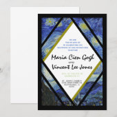 ヴィンセント・ヴァン・ゴッホ 星空のウェディング招待状 招待状 (正面/裏面)