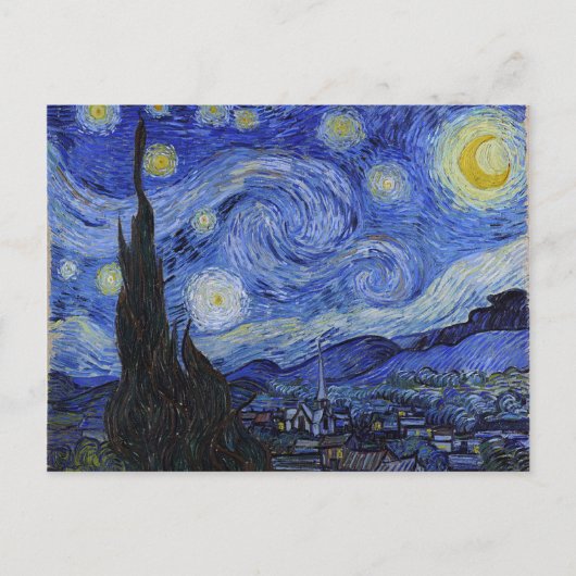ヴィンセント・ヴァン・ゴッホ「星空の夜」はがき ポストカード (正面)