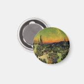 ヴィンセント・ヴァン・ゴッホ 月夜の風景 マグネット (正面/裏面)