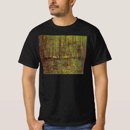 ヴィンセント・ヴァン・ゴッホ - 木々と下草 Tシャツ (正面)