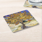 ヴィンセント・ヴァン・ゴッホ - 桑の木 スクエアペーパーコースター (アングル)