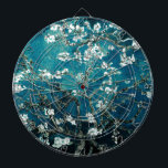 ヴィンセント・ヴァン・ゴッホ 桜の花 ダークターコイズ ダーツボード<br><div class="desc">画家：ヴィンセント・ヴァン・ゴッホ
作品名：桜の花
色彩変更</div>