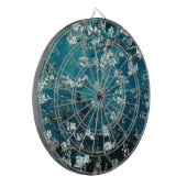 ヴィンセント・ヴァン・ゴッホ 桜の花 ダークターコイズ ダーツボード (正面左)