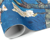 ヴィンセント・ヴァン・ゴッホ 桜の花 濃い青緑色 ラッピングペーパー (ロールコーナー)