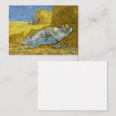 ヴィンセント・ヴァン・ゴッホ – 正午、休憩時間/シエスタ ノートカード (正面/裏面)