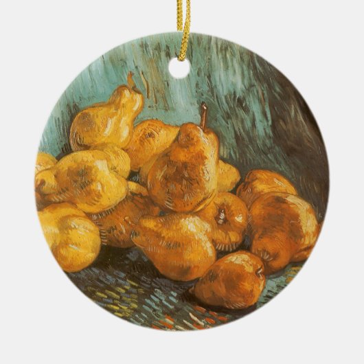 ヴィンセント・ヴァン・ゴッホ - 洋梨の静物 セラミックオーナメント (正面)
