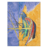 ヴィンセント・ヴァン・ゴッホ - 海岸の漁船 テーブルクロス (正面)