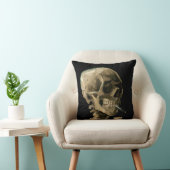 ヴィンセント・ヴァン・ゴッホ - 燃える煙草をくわえた頭蓋骨 クッション (椅子)