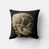 ヴィンセント・ヴァン・ゴッホ - 燃える煙草をくわえた頭蓋骨 クッション (裏面)