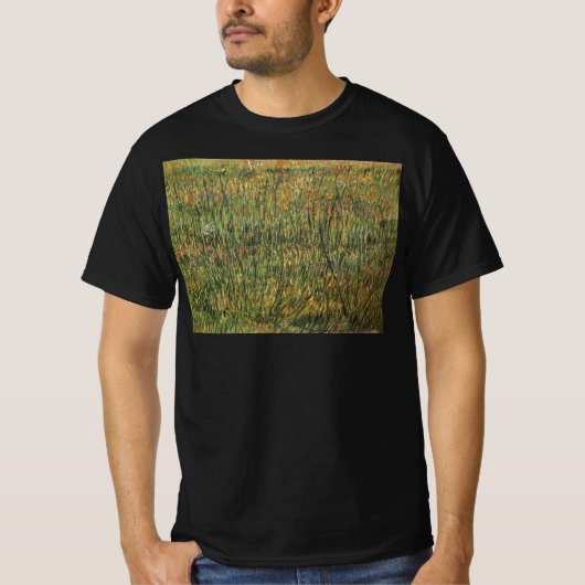ヴィンセント・ヴァン・ゴッホ - 牧場の花 Tシャツ (正面)