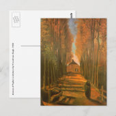 ヴィンセント・ヴァン・ゴッホ - 秋のポプラ並木 ポストカード (正面/裏面)