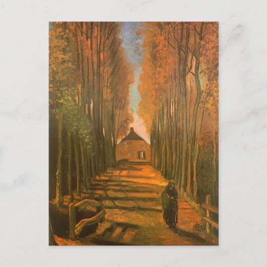 ヴィンセント・ヴァン・ゴッホ - 秋のポプラ並木 ポストカード (正面)