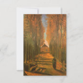 ヴィンセント・ヴァン・ゴッホ - 秋のポプラ並木 招待状 (正面)