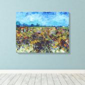 ヴィンセント・ヴァン・ゴッホ - 緑のぶどう畑 キャンバスプリント (インサイチュ (ウッドフロア))