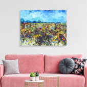 ヴィンセント・ヴァン・ゴッホ - 緑のぶどう畑 キャンバスプリント (インサイチュ (リビング))