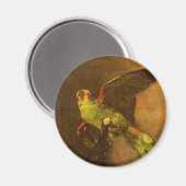 ヴィンセント・ヴァン・ゴッホ - 緑のオウムの静物 マグネット (正面/裏面)