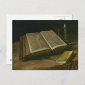 ヴィンセント・ヴァン・ゴッホ – 聖書との静物詩 ポストカード (正面/裏面)