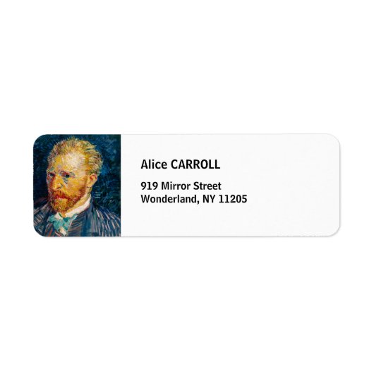 ヴィンセント・ヴァン・ゴッホ - 自画像 ラベル (正面)